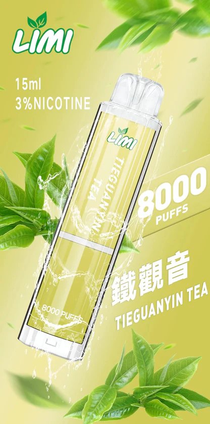 【LIMI】8000口拋棄式電子煙 吸氣即亮燈條 15ml 可充電 3%尼古丁鹽 冰爽水果口味 現貨秒發:圖片 5