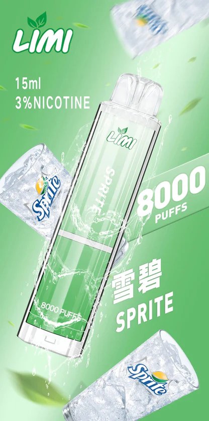 【LIMI】8000口拋棄式電子煙 吸氣即亮燈條 15ml 可充電 3%尼古丁鹽 冰爽水果口味 現貨秒發:圖片 7