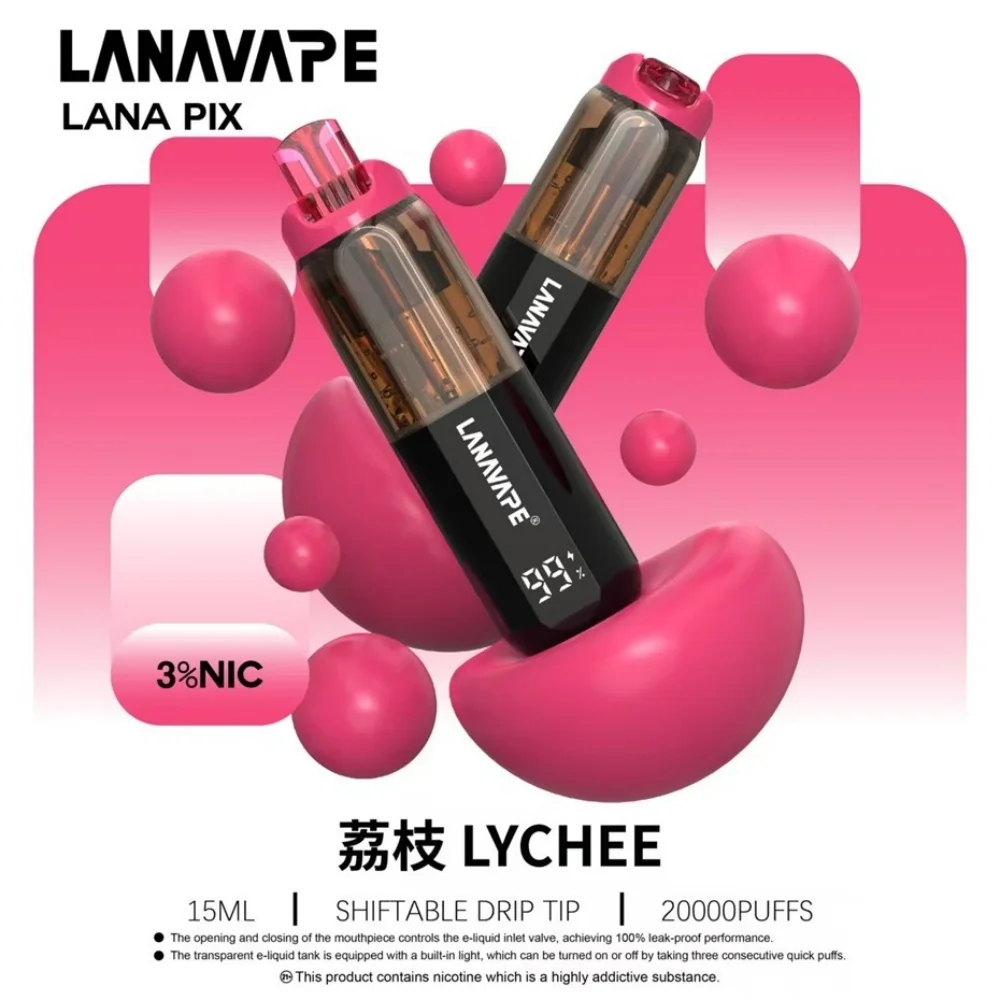 【LANA PIX】閃光彈 20000口拋棄式電子煙 850mAh可充電 3%丁鹽 15ml巨量儲油 獨家可折疊吸嘴 Mesh芯 台灣現貨秒發:圖片 12
